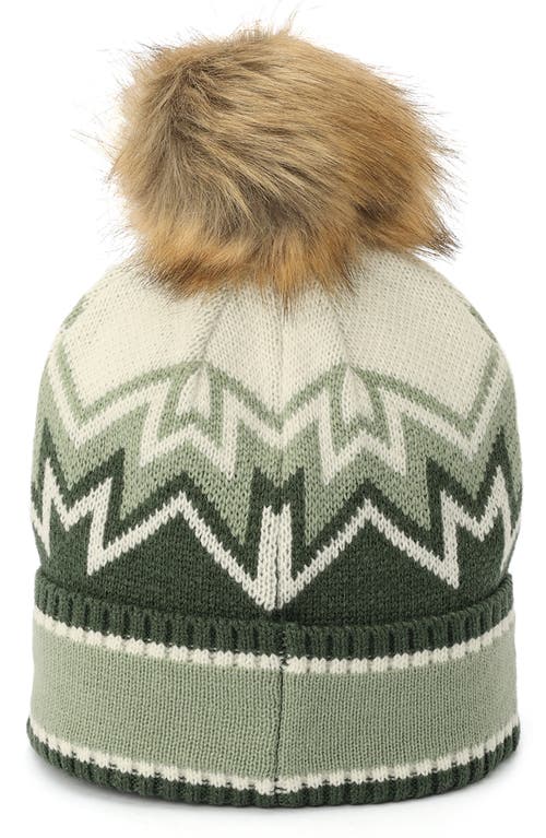 Shop Hunter Fair Isle Pom Beanie In Green Multi