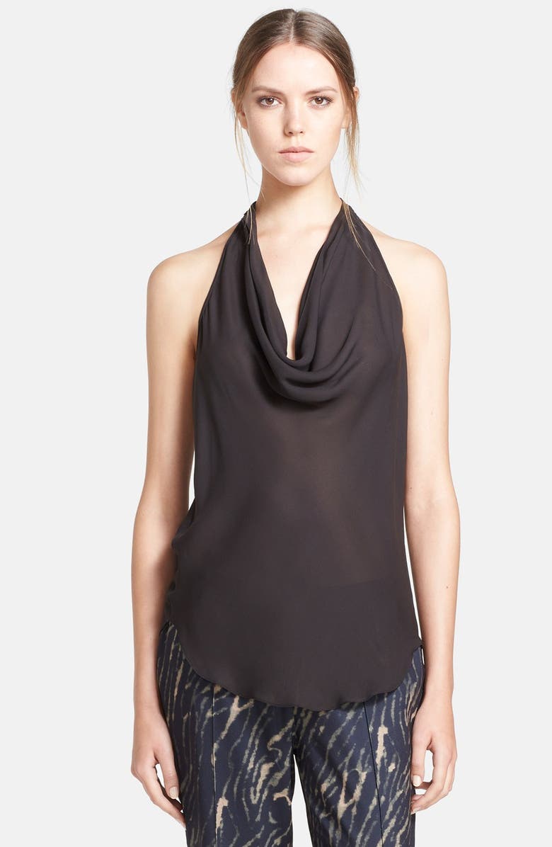Haute Hippie Cowl Neck Silk Georgette Halter Top Nordstrom Haute Hippie Cowl Neck Silk Georgette Halter Top Nordstrom