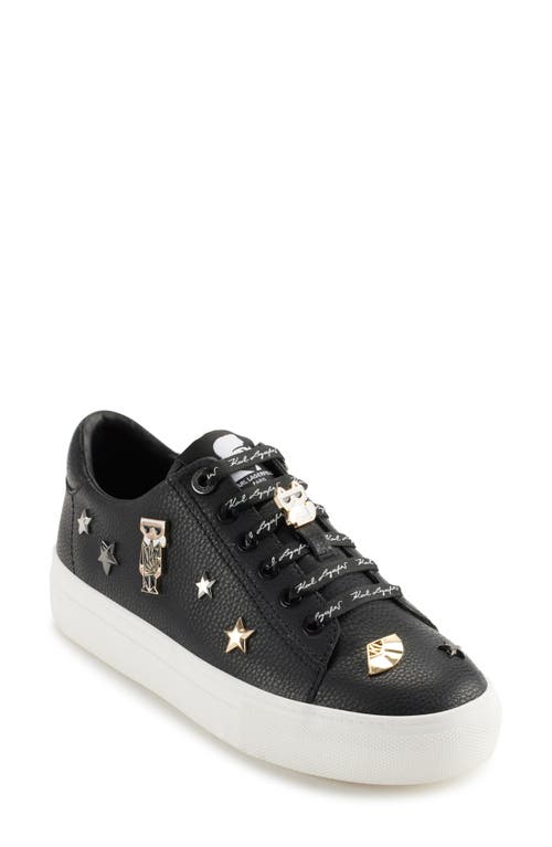 Shop Karl Lagerfeld Paris Cate Pins Platform Sneaker In Black