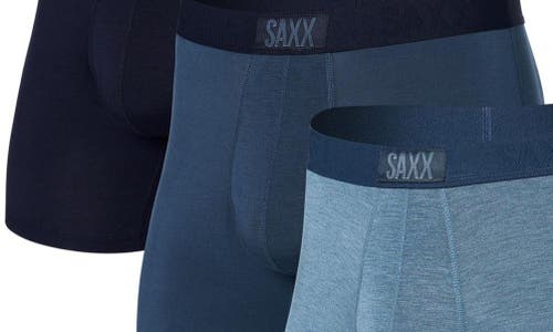 Shop Saxx Assorted 3-pack Vibe Super Soft Slim Fit Boxer Briefs In Stone/dk Denim/maritime