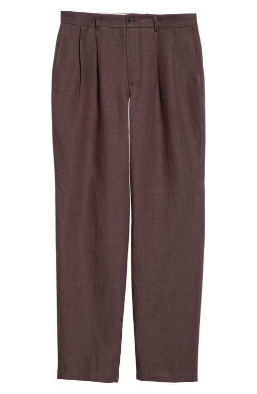 De Bonne Facture Two-pleat Linen Trousers In Brown