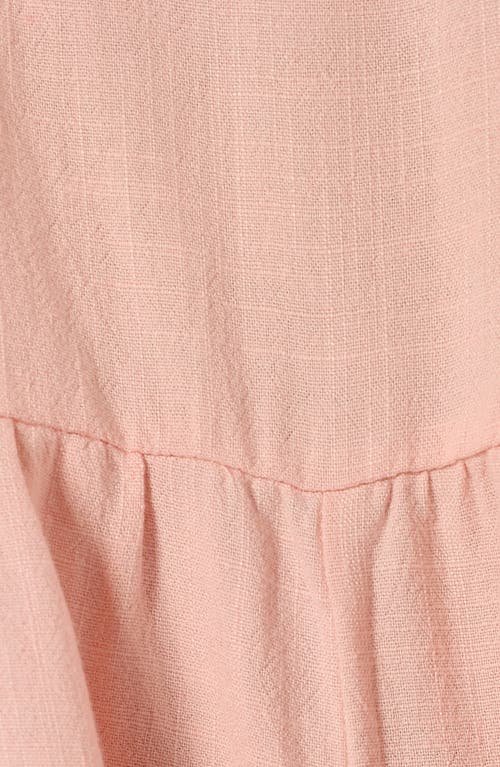 Petal And Pup Petal & Pup Lindy Sleeveless Linen Romper In Pink