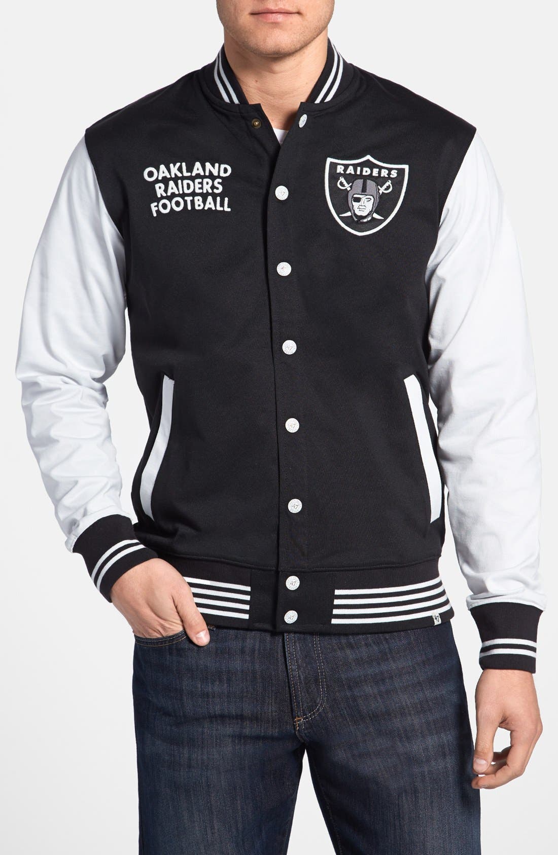 '47 'Oakland Raiders Powerhouse' Varsity Jacket Nordstrom