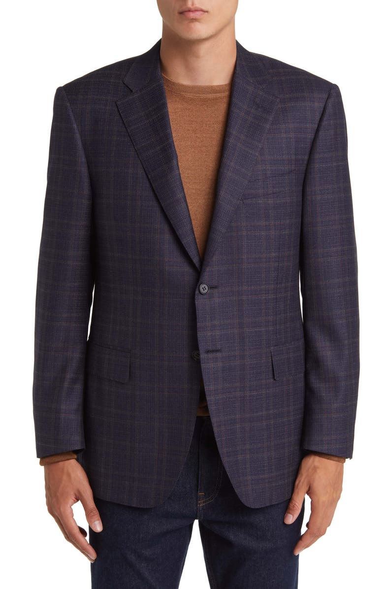 Canali Siena Regular Fit Plaid Wool Sport Coat | Nordstrom