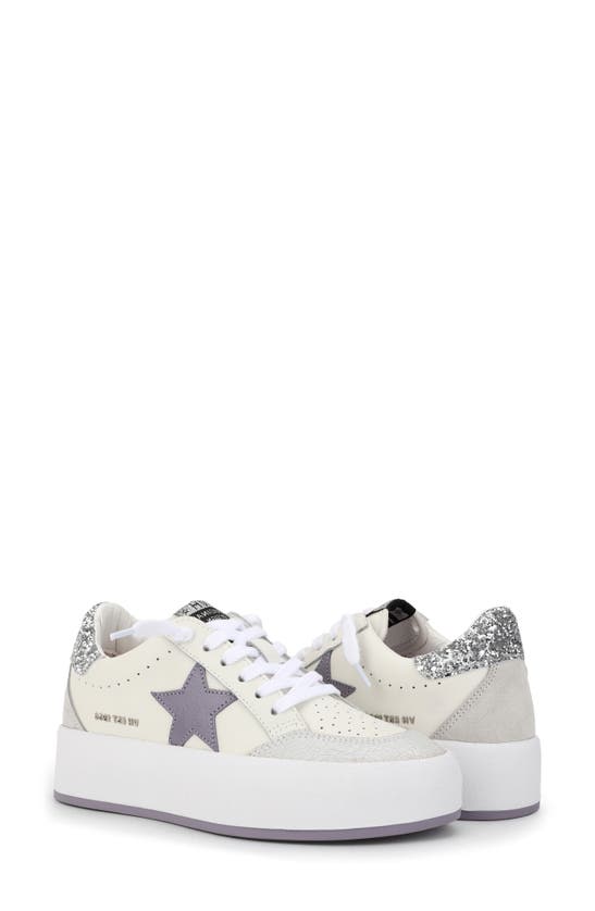 Vintage Havana Ream Platform Low Top Sneaker In White / Purple Multi