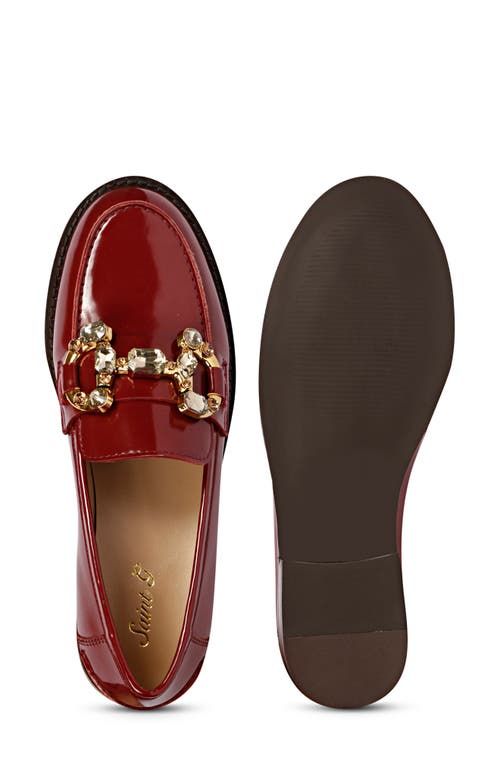 Shop Saint G Livia Bit Loafer In Cherry