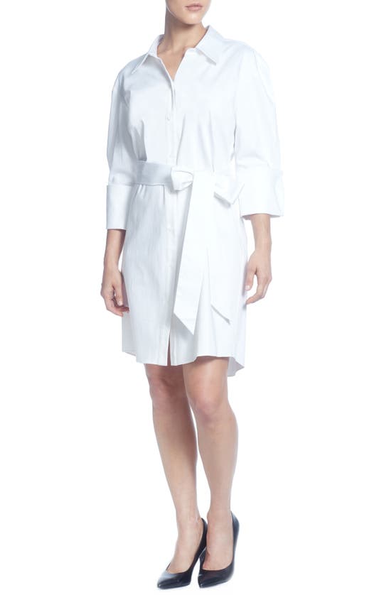 Shop Catherine Catherine Malandrino Shirtdress In Bright White
