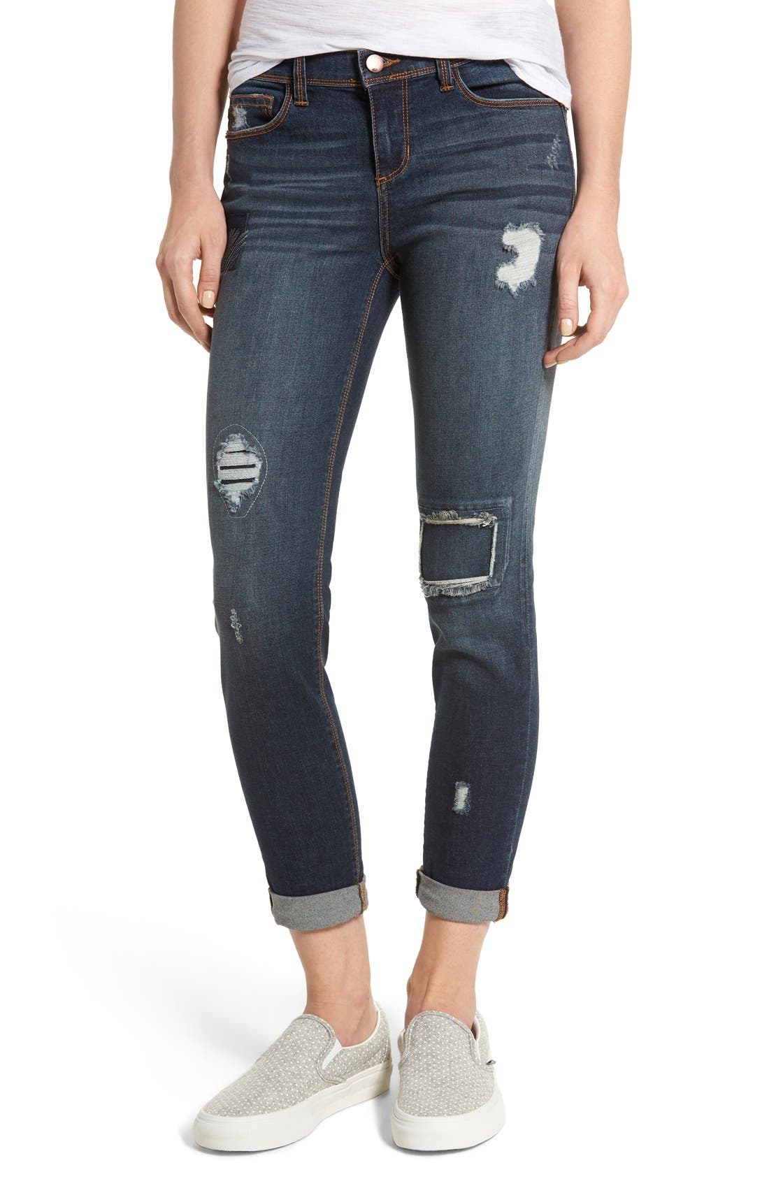 SP Black Patched Knee Skinny Jeans Nordstrom