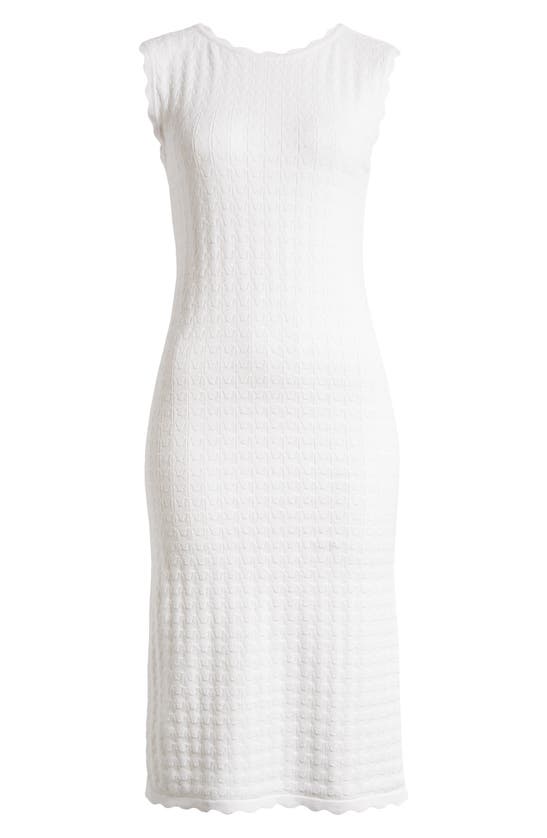Shop Halogen Sleeveless Knit Dress In Bright White