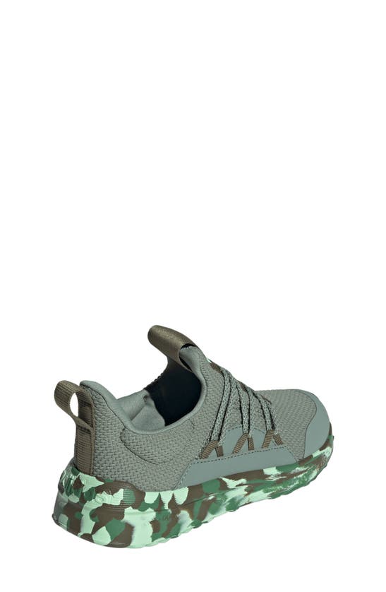 Shop Adidas Originals Kids' Lite Racer Adapt 5.0 Sneaker In Linen Green/ Green/ Silver