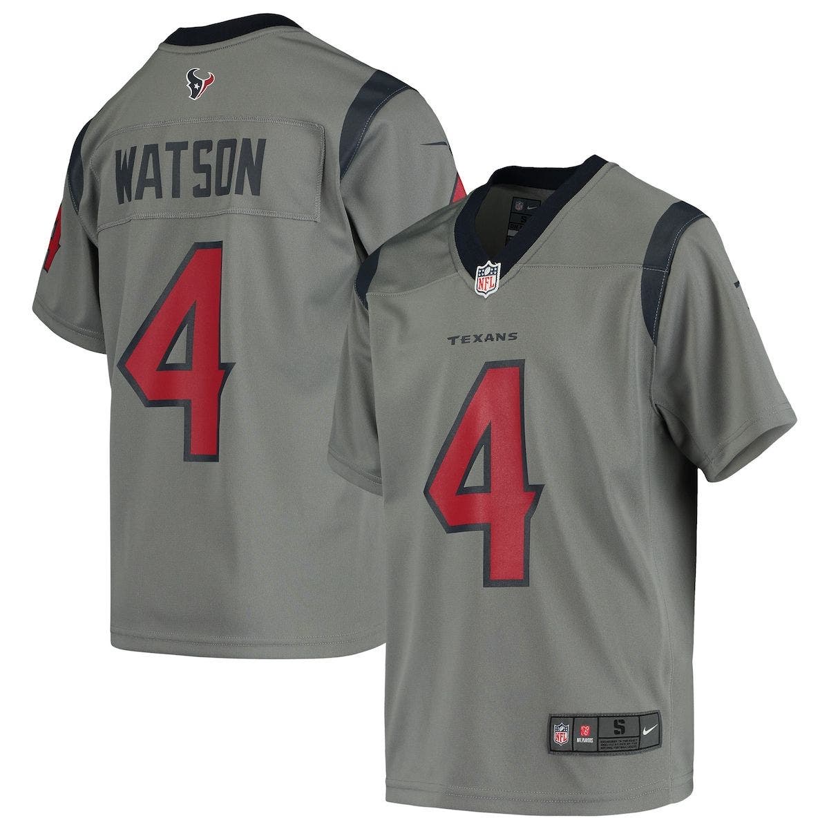 UPC 193775104858 product image for Youth Nike Deshaun Watson Gray Houston Texans Inverted Game Jersey at Nordstrom | upcitemdb.com
