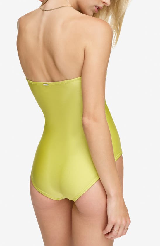Shop Calvin Klein Tummy Control One-piece Swimsuit In Pear Shimmer