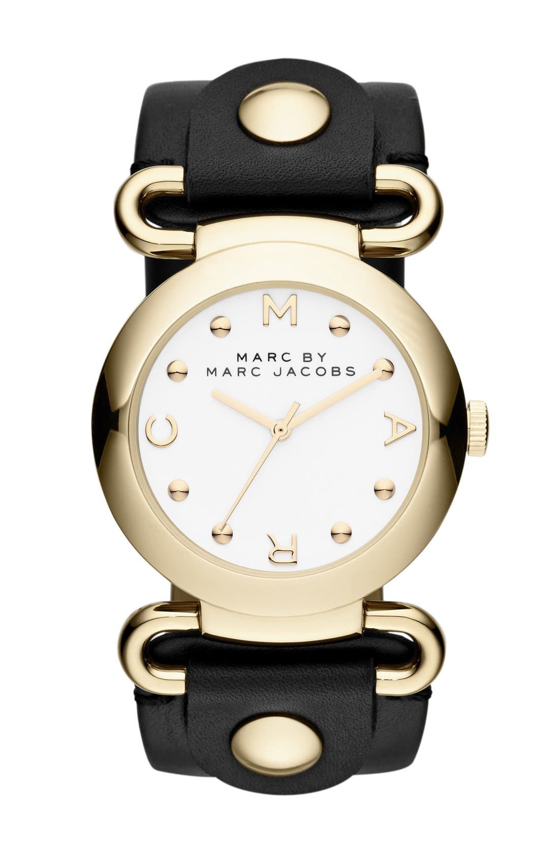 MARC JACOBS 'Molly' Leather Strap Watch, 36mm Nordstrom