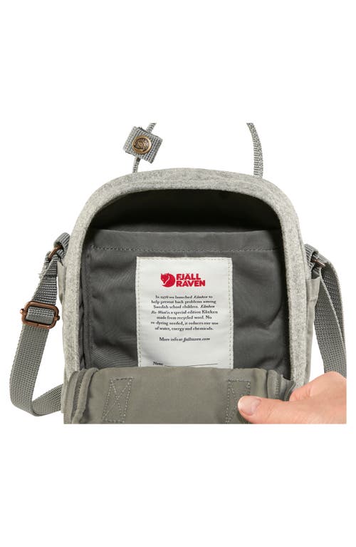 Shop Fjall Raven Fjällräven Kånken Re-wool Sling Crossbody Bag In Granite Grey