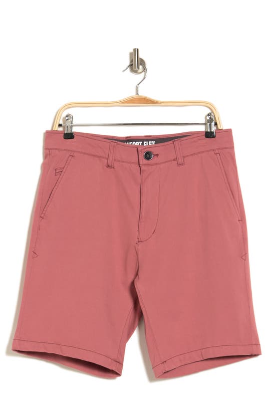 Shop Union Flex Knit Twill Chino Shorts In Brash