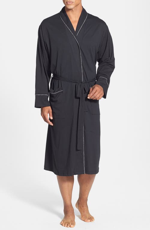 Daniel Buchler Peruvian Pima Cotton Robe in Black