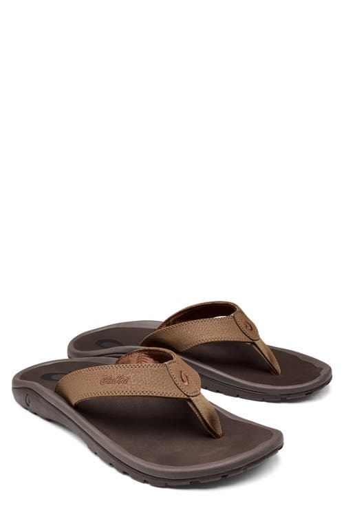 Olukai Ohana Flip Flop In Tan / Dk Java