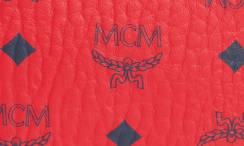 Mcm Aren Visetos Coated Canvas Tote In Candy Red