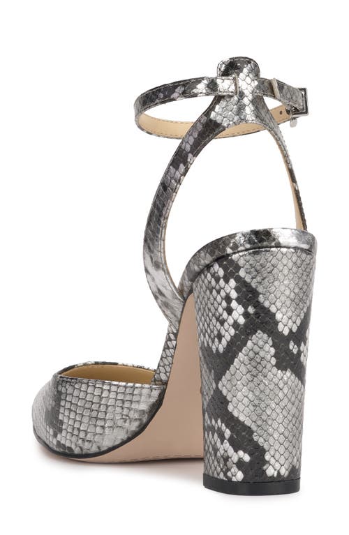 Jessica Simpson Nazela Pointed Toe Ankle Strap Pump In Chrome