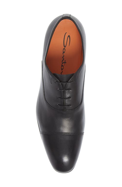 Santoni Backyard Leather Lace-up Shoes In Black