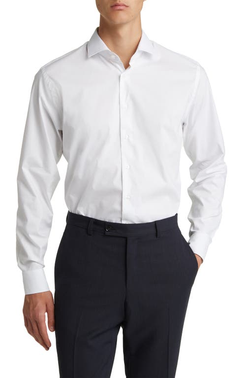 Nordstrom Bilbury Trim Fit Tech-Smart CoolMax® Non-Iron Dress Shirt in Navy Blazer Bilbury Texture