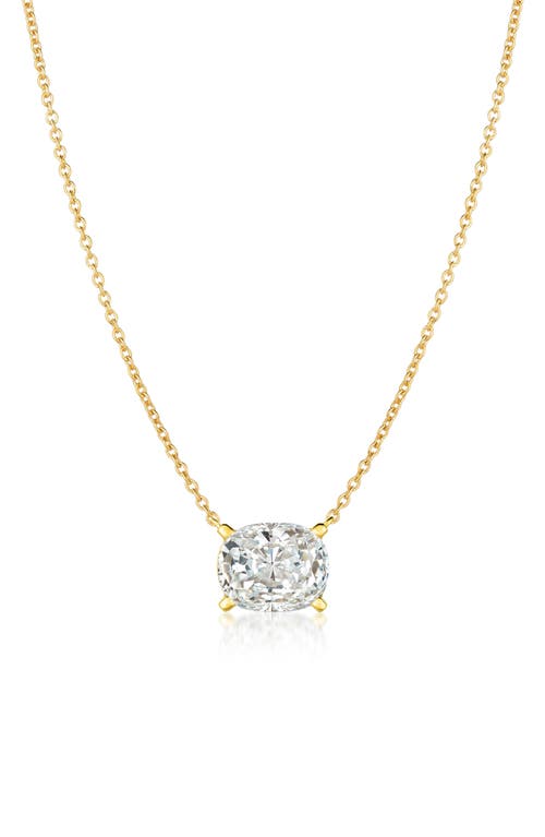 Crislu Cushion Cut Cubic Zirconia Pendant Necklace in 18Kt Yellow Gold at Nordstrom