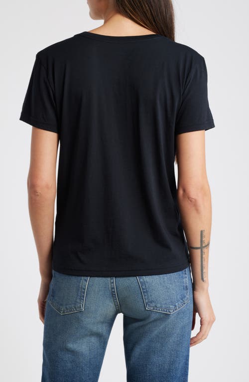 Shop Rails Classic Cotton Crewneck T-shirt In Black