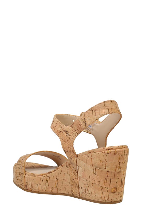 Shop Pelle Moda Wiltz Ankle Strap Platform Wedge Sandal In Natural