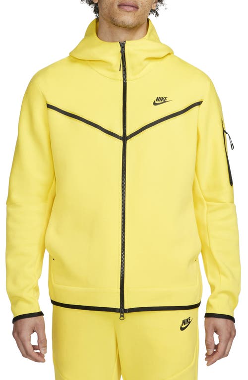 Nike Sportswear Tech Fleece Zip Hoodie in Yellow Strike/Black