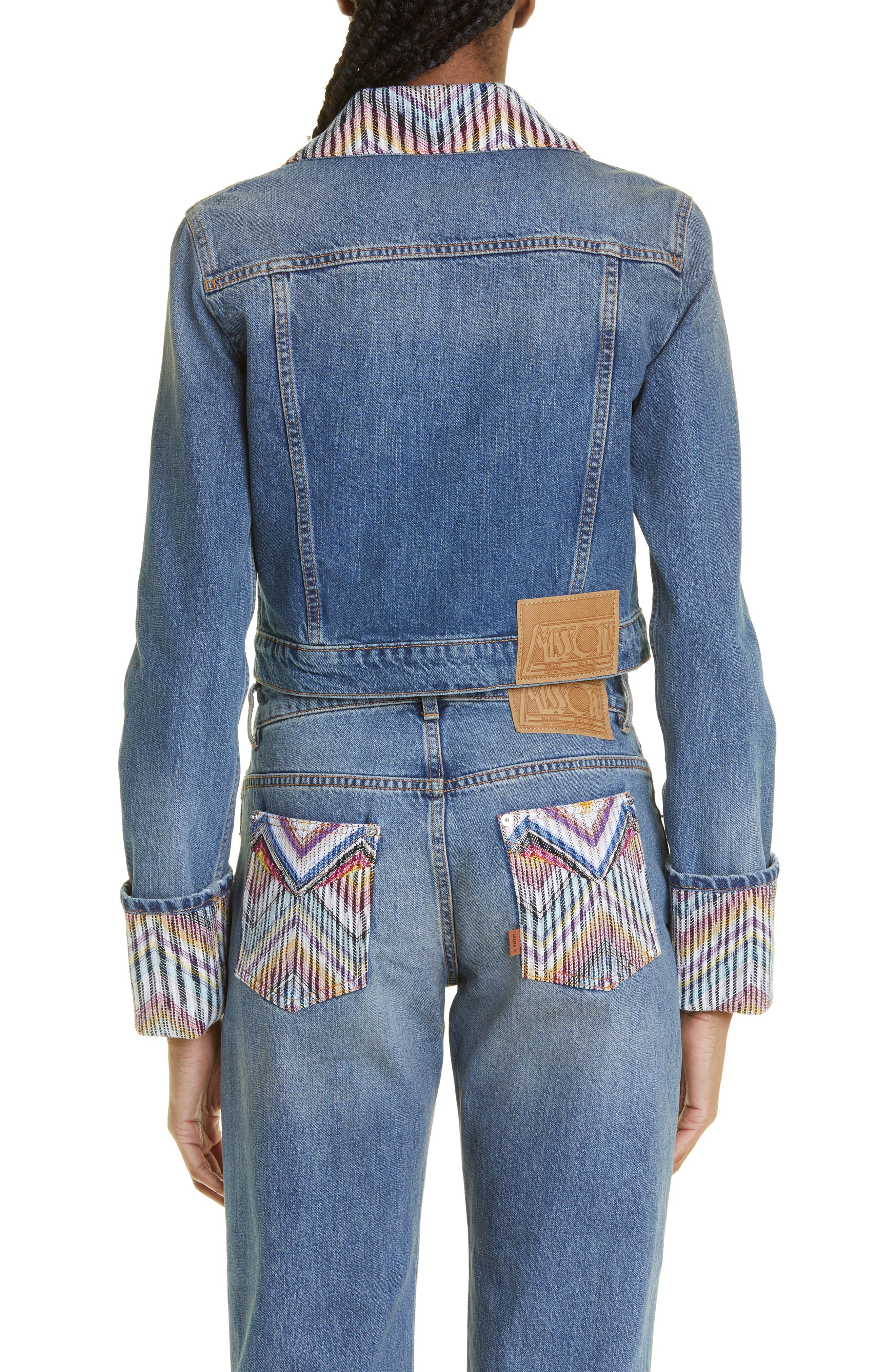 Missoni faded-effect denim coat - Blue