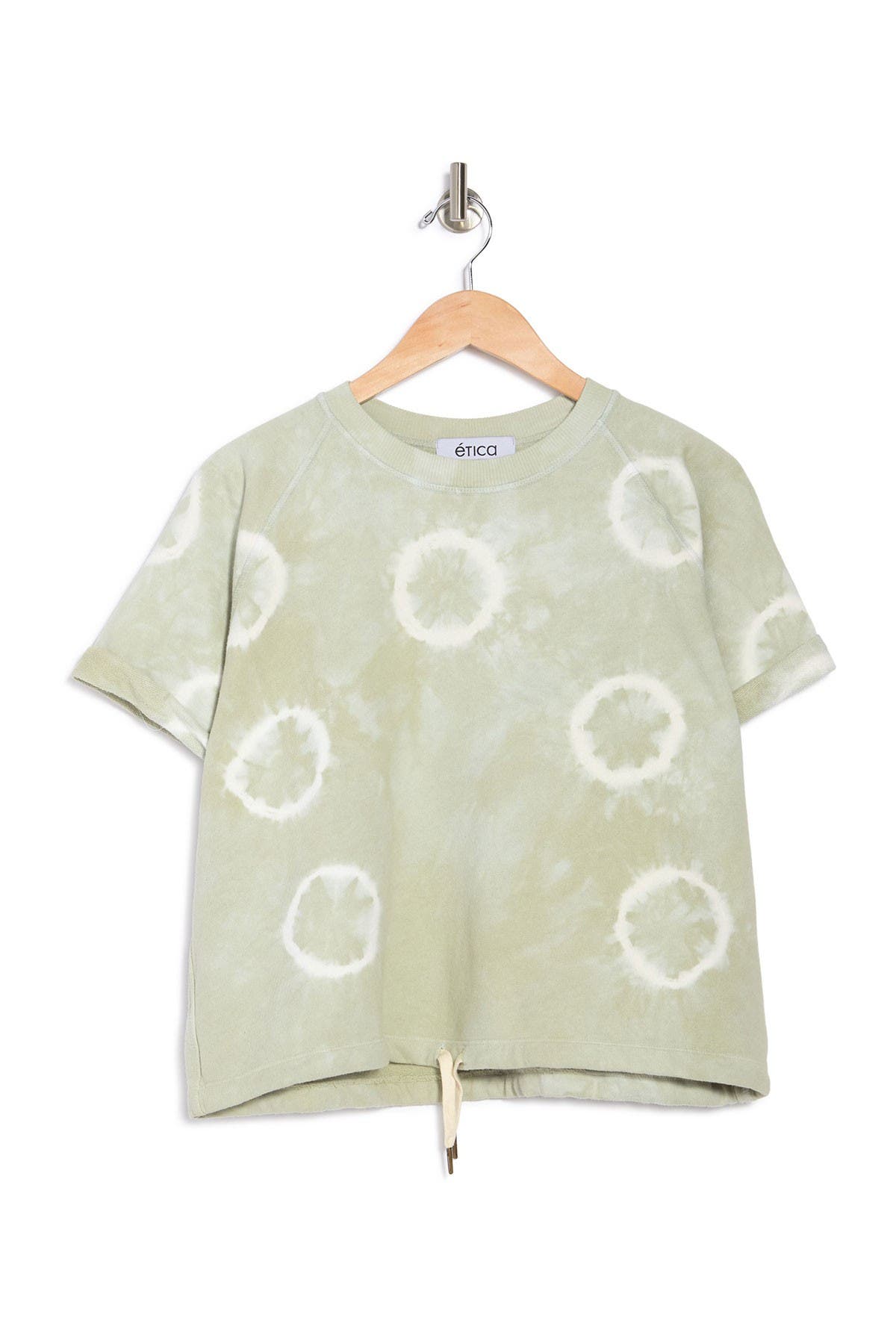 Etica Lindsay Tie Dye Drawstring Hem Top In Superbloom