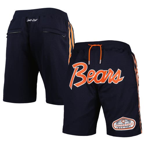 Men's Mitchell & Ness Navy Chicago Bears Salute to Soldier Field Just Don Throwback Shorts