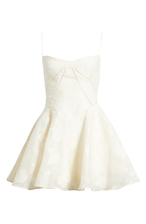 House Of Cb Womens Serenita Floral-jacquard Woven Mini Dress Vintage Cream In Cream