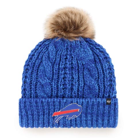 Buffalo Bills New Era Women's Flurry Cuffed Knit Hat with Pom - Cream