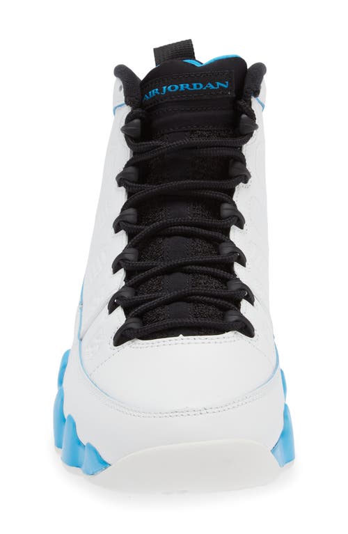 Shop Jordan Air  9 Retro 'powder Blue' High Top Sneaker In Summit White/black/dark Blue