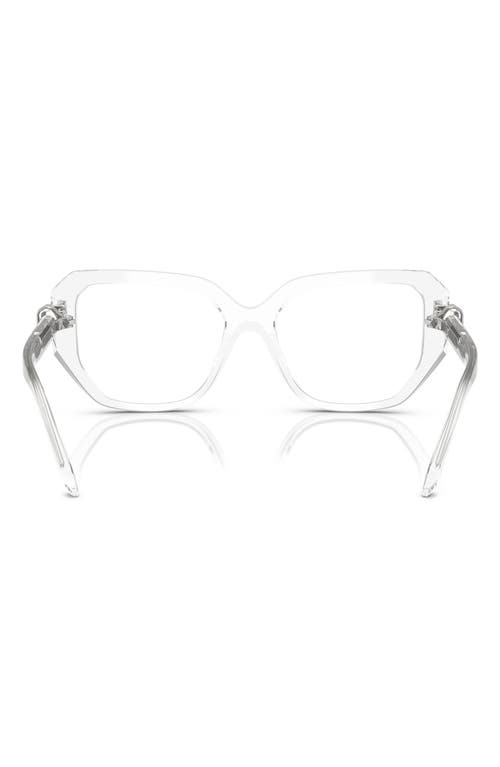 Swarovski 55mm Geometric Optical Glasses In Crystal