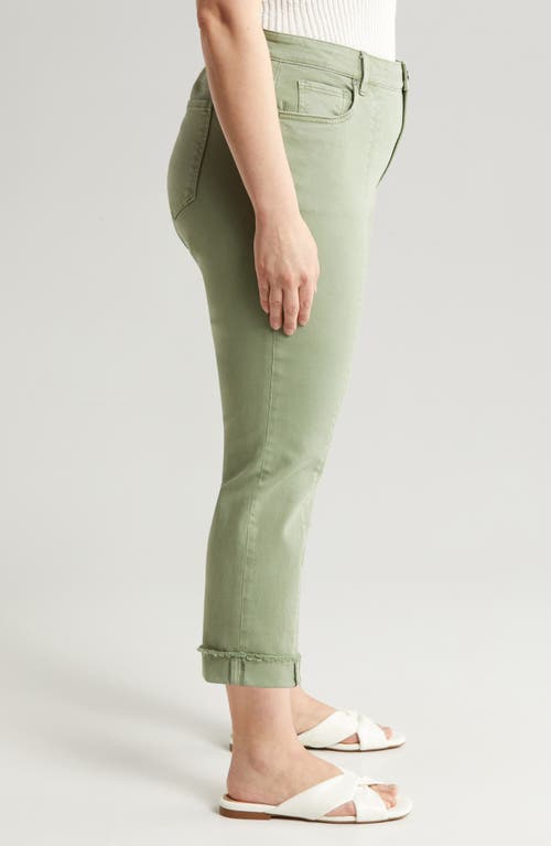 Shop Kut From The Kloth Amy Crop Straight Leg Twill Pants In Tuscan Olive