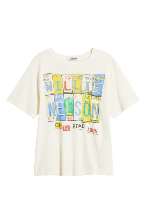 Shop Daydreamer Willie Nelson Cotton Graphic T-shirt In Stone Vintage