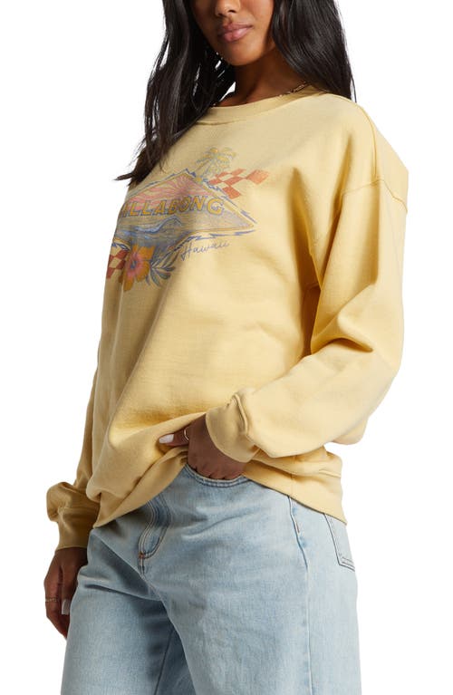 Shop Billabong Surfing Together Graphic Sweatshirt In Pale Yellow