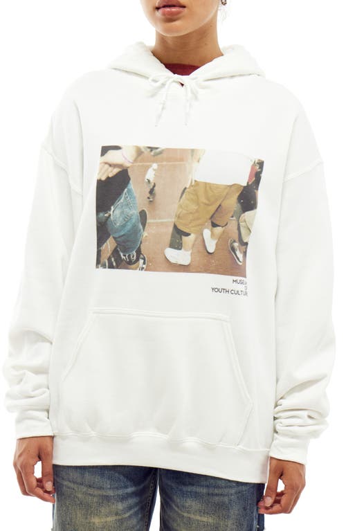 Museum of Youth Cotton Blend Hoodie in White