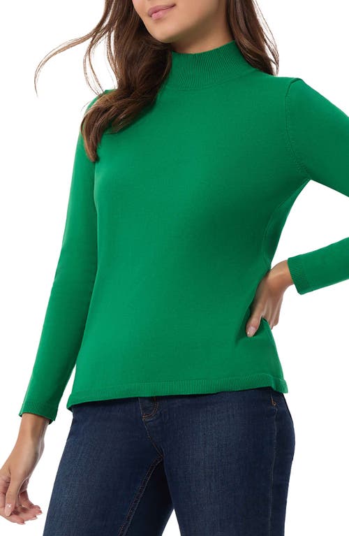 Shop Jones New York Mock Neck Sweater In Deep Clover