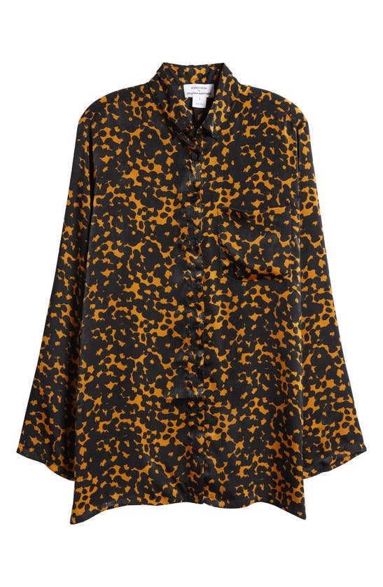 Nordstrom Cristina Martinez Gender Inclusive Oversize Nightshirt In Brown Bloom Smudge