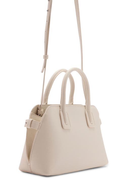 Shop Mango Faux Leather Bowling Bag In Off White