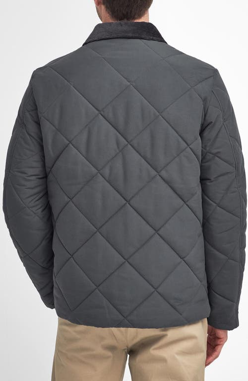 Shop Barbour City Chelsea Quilted Jacket In Charcoal