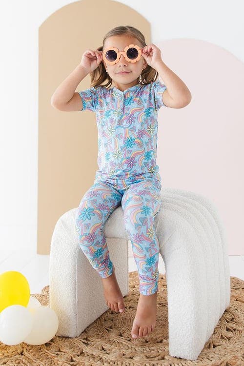 Shop Charlie Lou Baby ® Groovy Fall After All Pajama Set In Blue