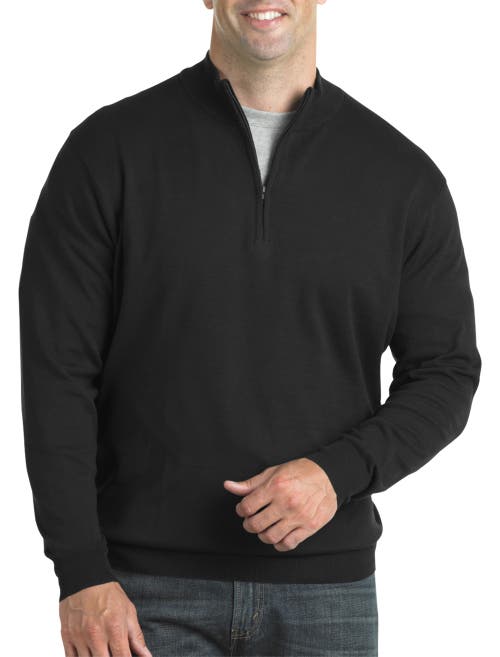 HARBOR BAY BY DXL HARBOR BAY BY DXL QUARTER-ZIP PULLOVER SWEATER 