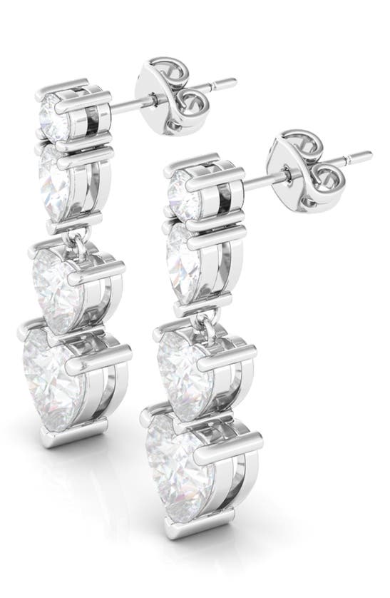 HAUTECARAT HAUTECARAT LAB CREATED DIAMOND HEART DROP EARRINGS