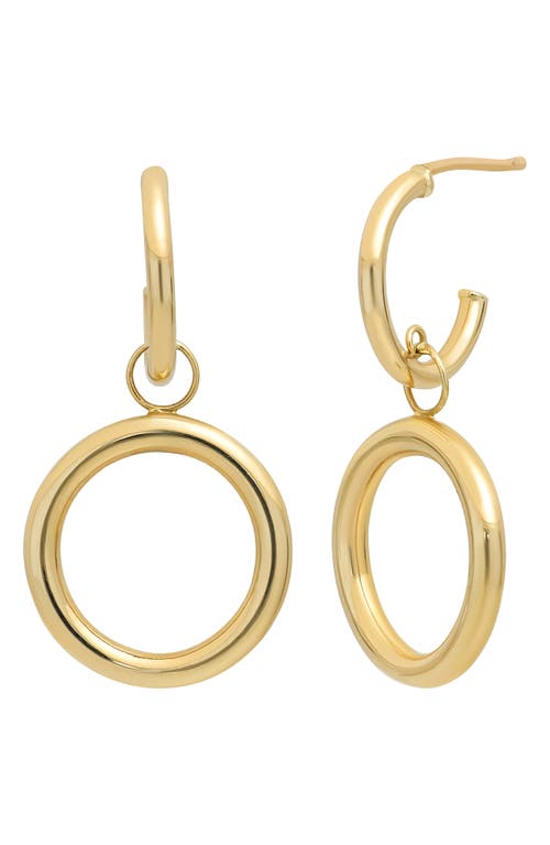 Bony Levy 14K Gold Drop Huggie Hoop Earrings in 14K Yellow Gold at Nordstrom