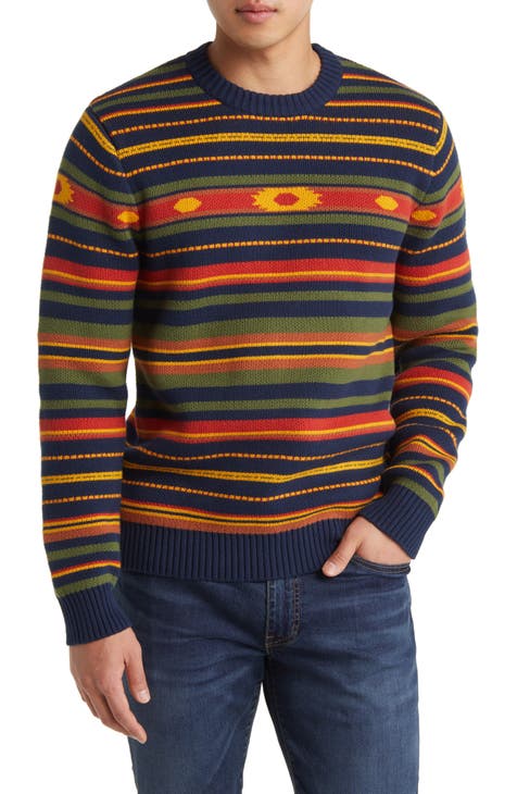 Multistripe Crewneck Sweater