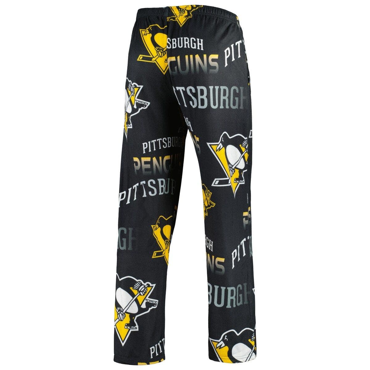 Men s Concepts Sport Black Pittsburgh Penguins Windfall Allover